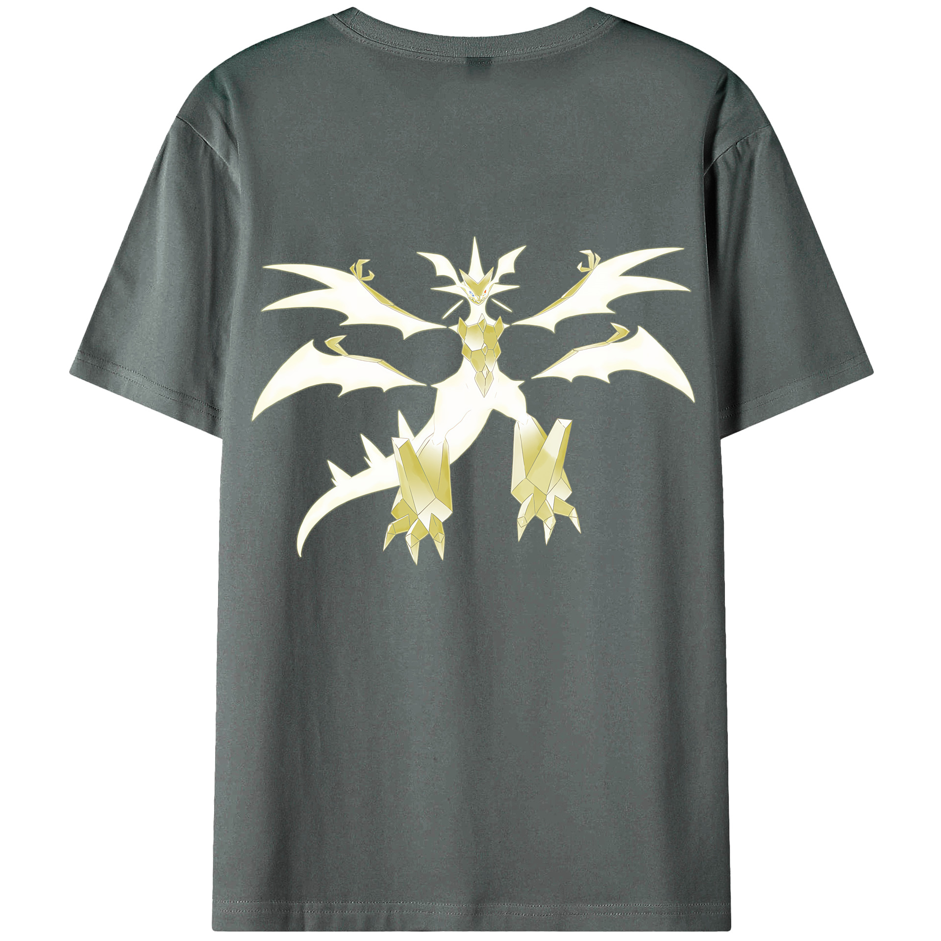（画像用） ポケットモンスター Pokémon 綿100％ メンズ半袖Tシャツ（バックプリント） 通気性